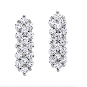 .925K 14K Sapphire Huggie earrings